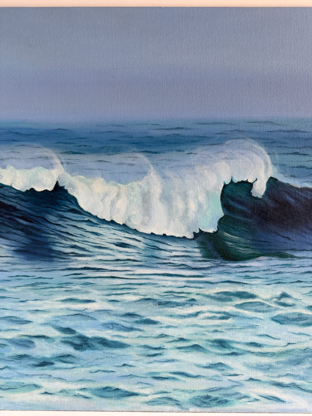 Crash and Calm — Original Ocean Wave Oil Painting