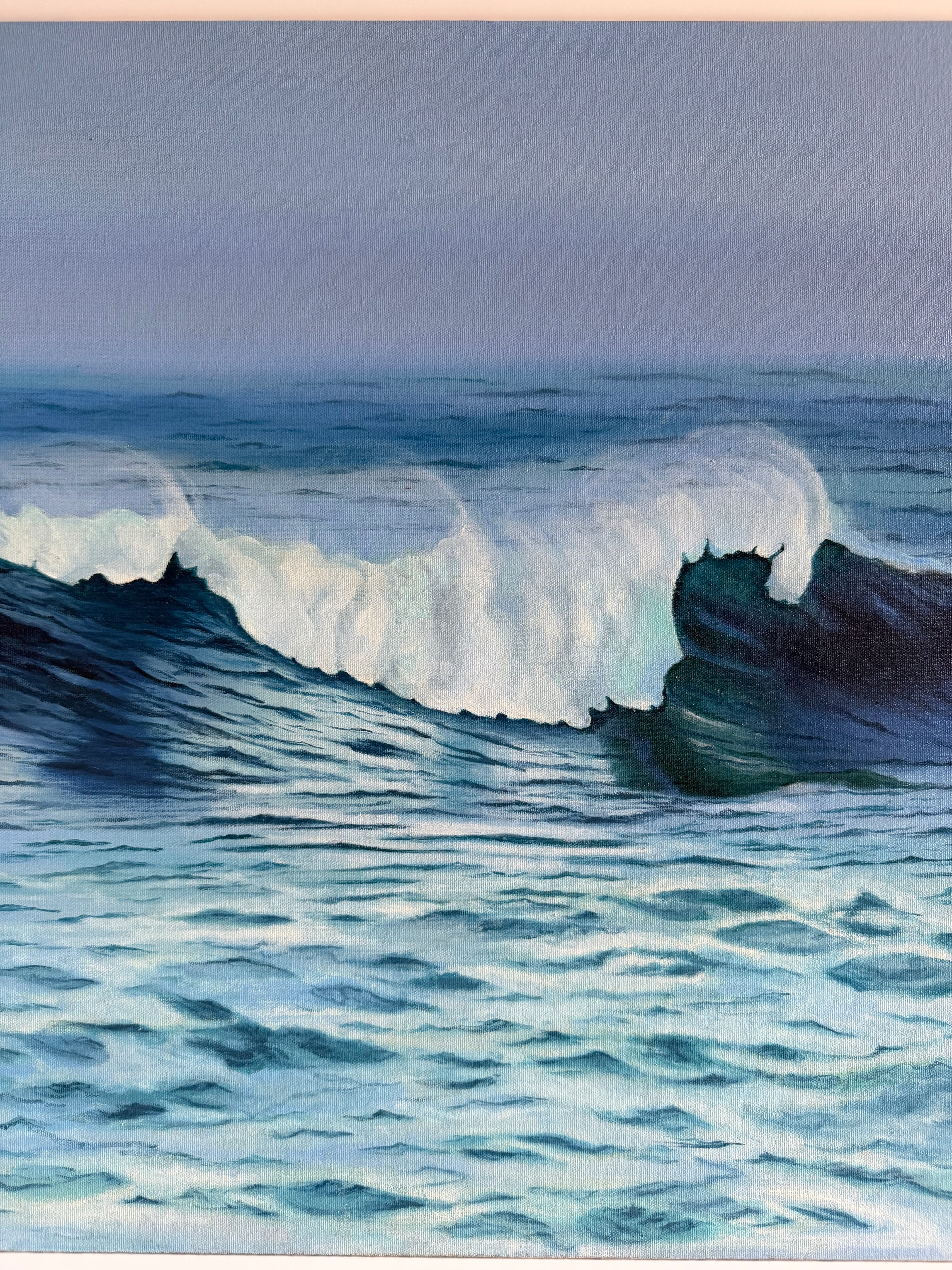 Crash and Calm — Original Ocean Wave Oil Painting
