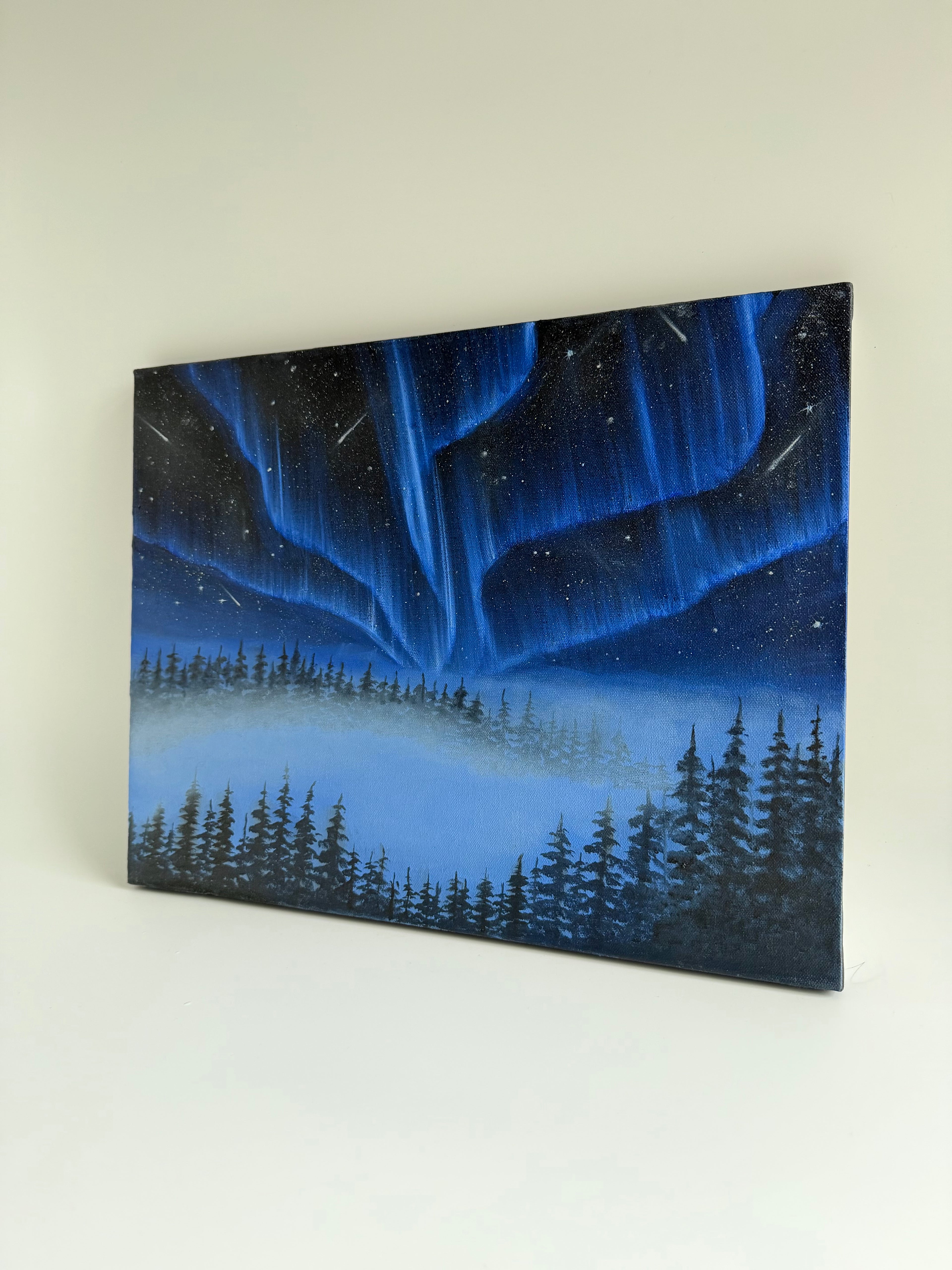 Aurora Borealis Painting | Original Northern Lights Oil Painting | 14×18