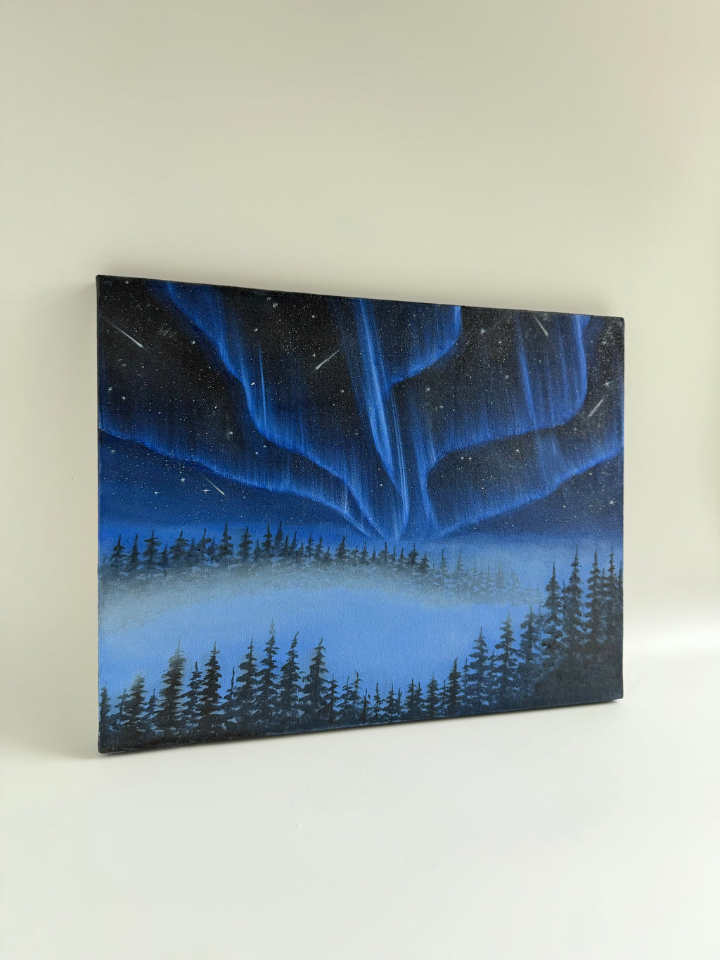 Aurora Borealis Painting | Original Northern Lights Oil Painting | 14×18