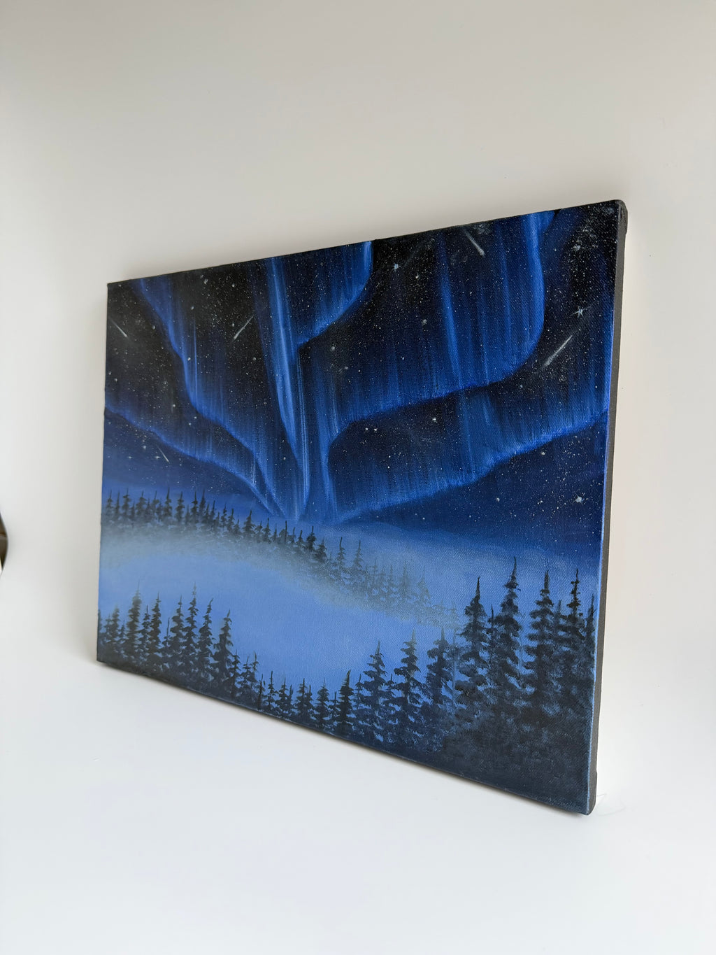 Aurora Borealis Painting | Original Northern Lights Oil Painting | 14×18