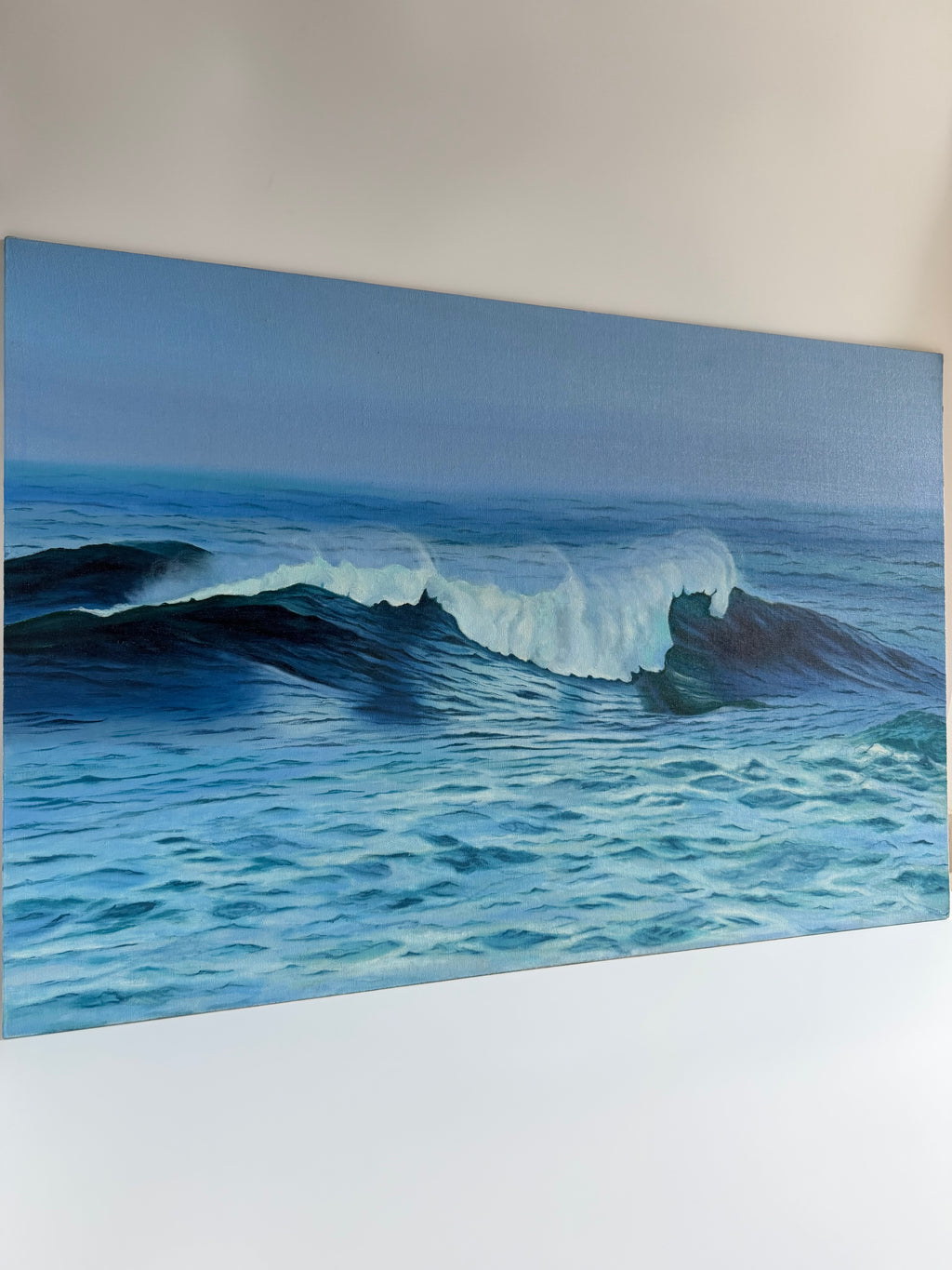 Crash and Calm — Original Ocean Wave Oil Painting