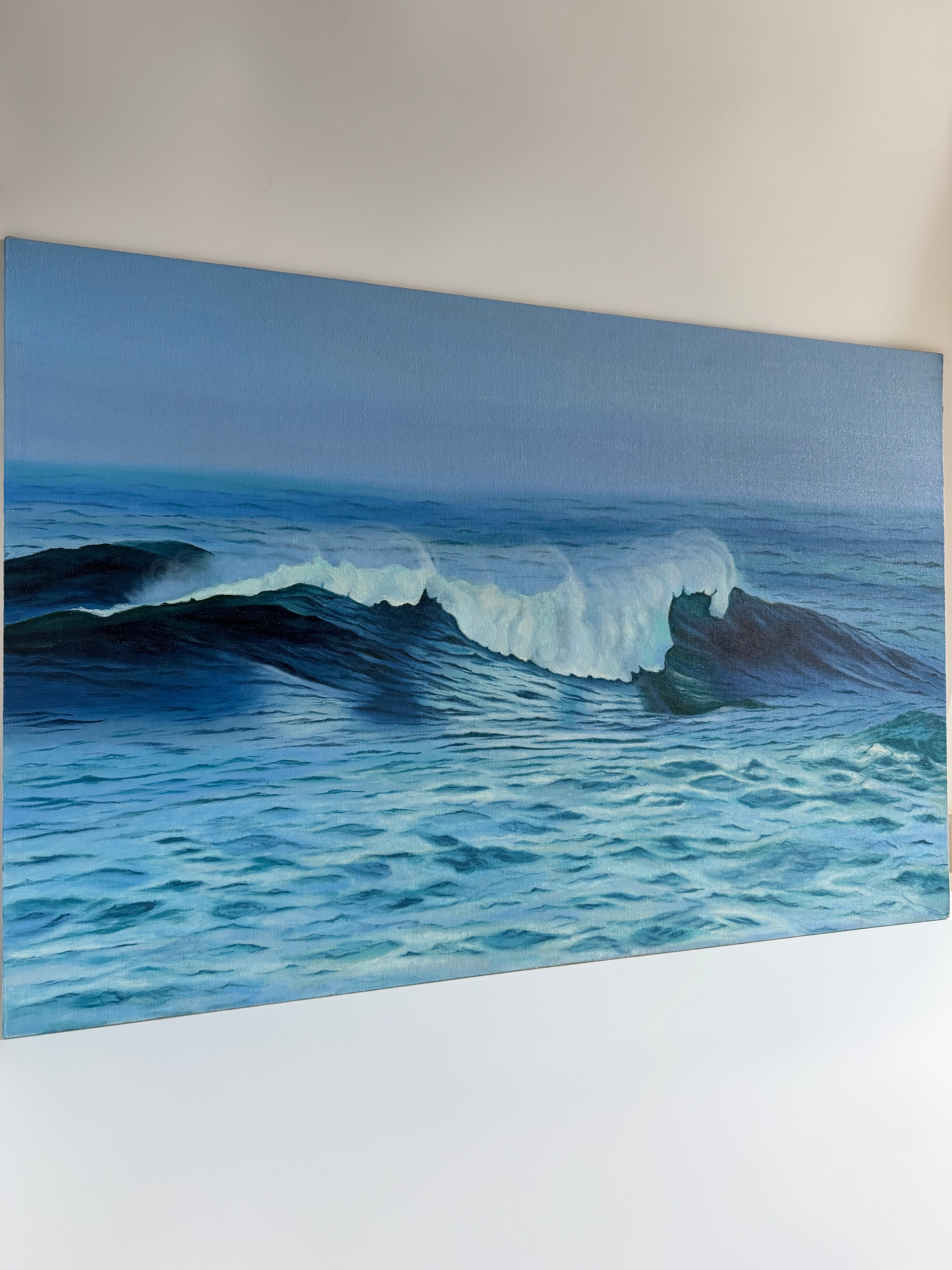 Crash and Calm — Original Ocean Wave Oil Painting