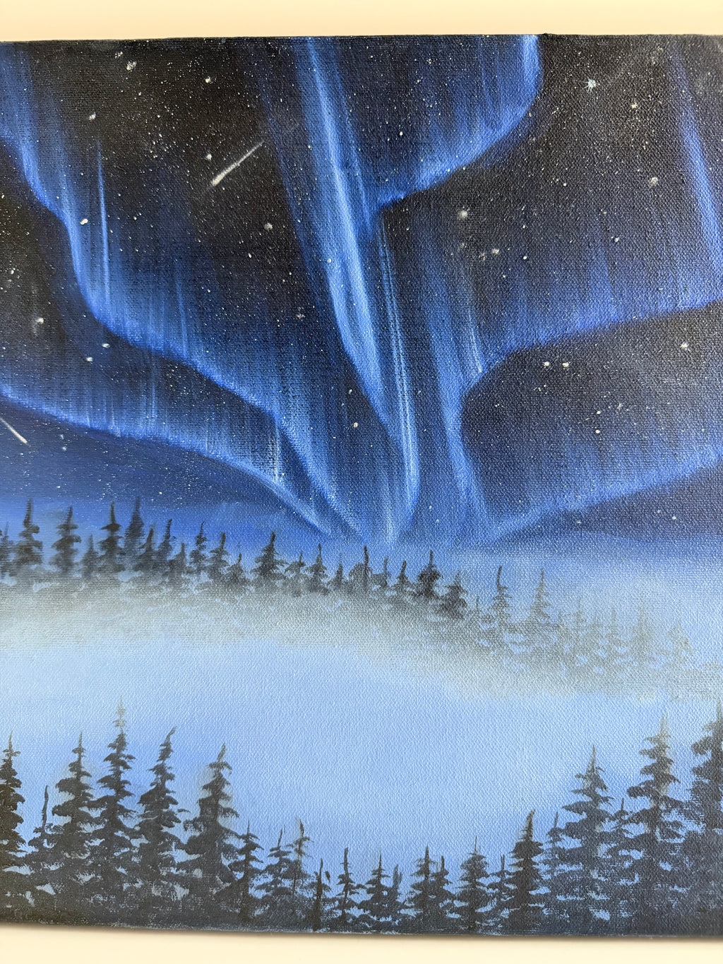 Aurora Borealis Painting | Original Northern Lights Oil Painting | 14×18