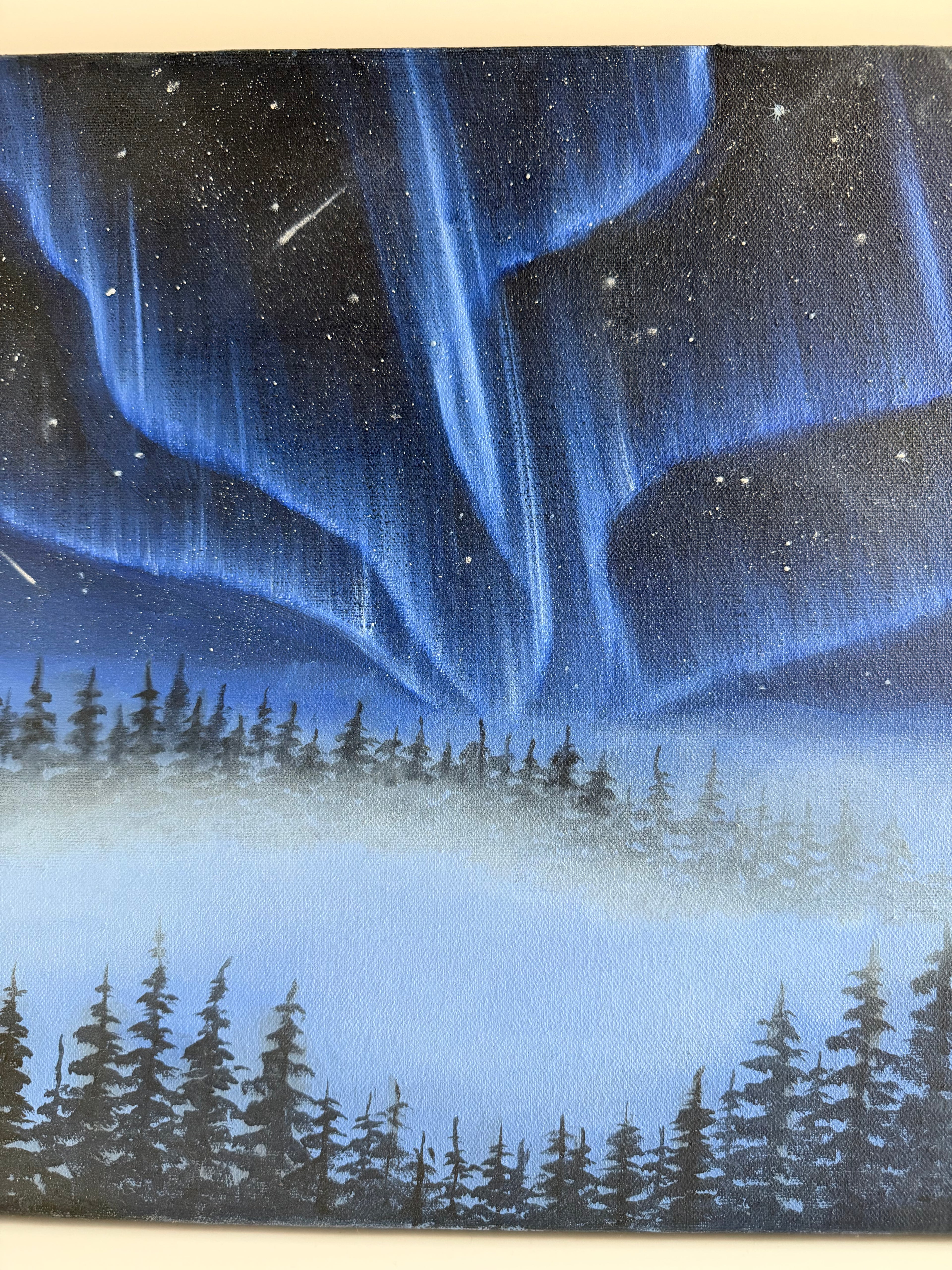 Aurora Borealis Painting | Original Northern Lights Oil Painting | 14×18