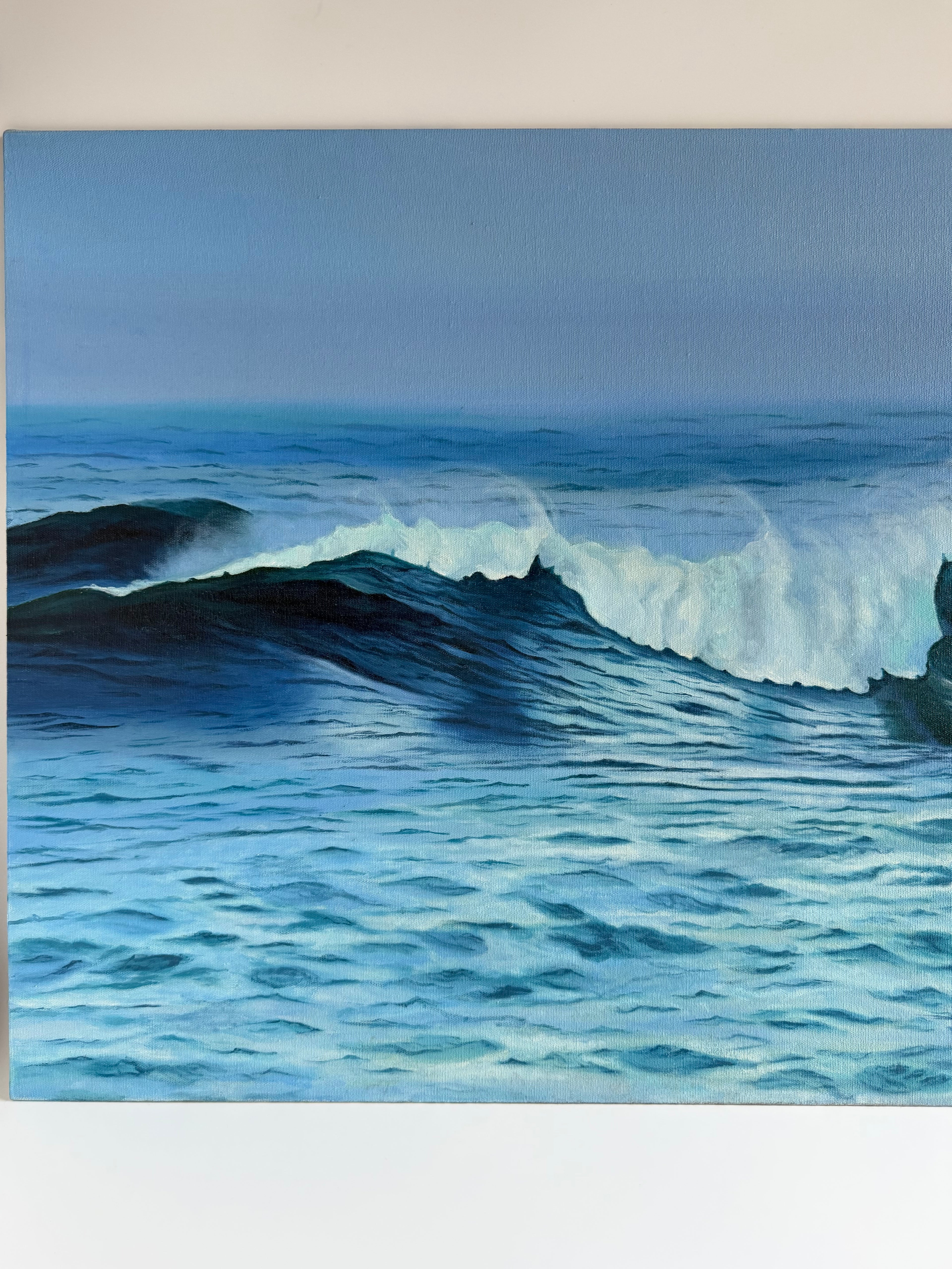 Crash and Calm — Original Ocean Wave Oil Painting